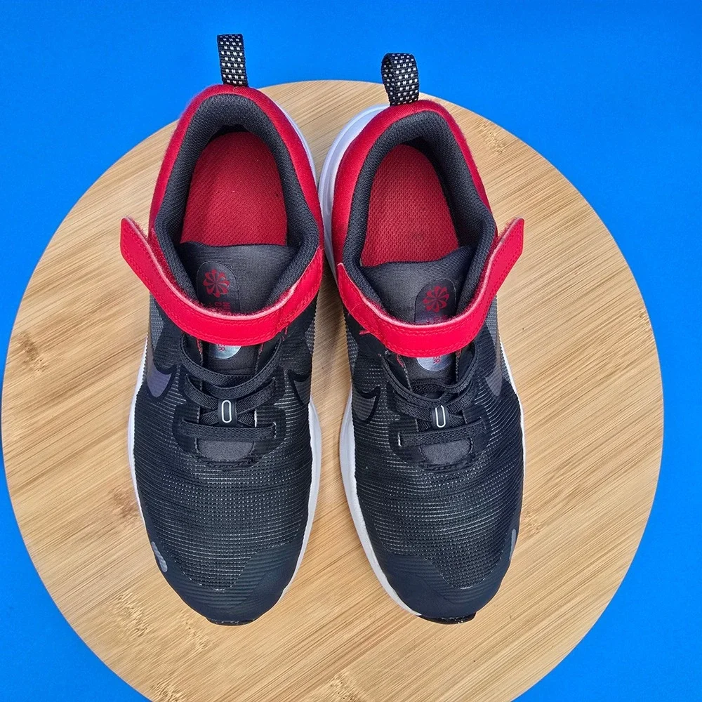 Nike Downshifter 12 Kids Black Red‎ Running Shoes Sneakers Size 3Y DM4193 001